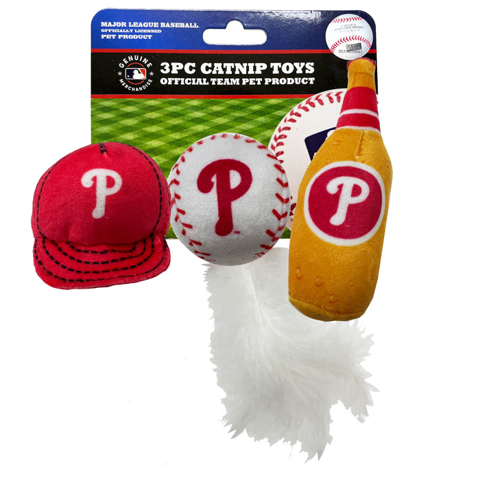 Philadelphia Phillies 3 piece Catnip Toy Set - 3 Red Rovers
