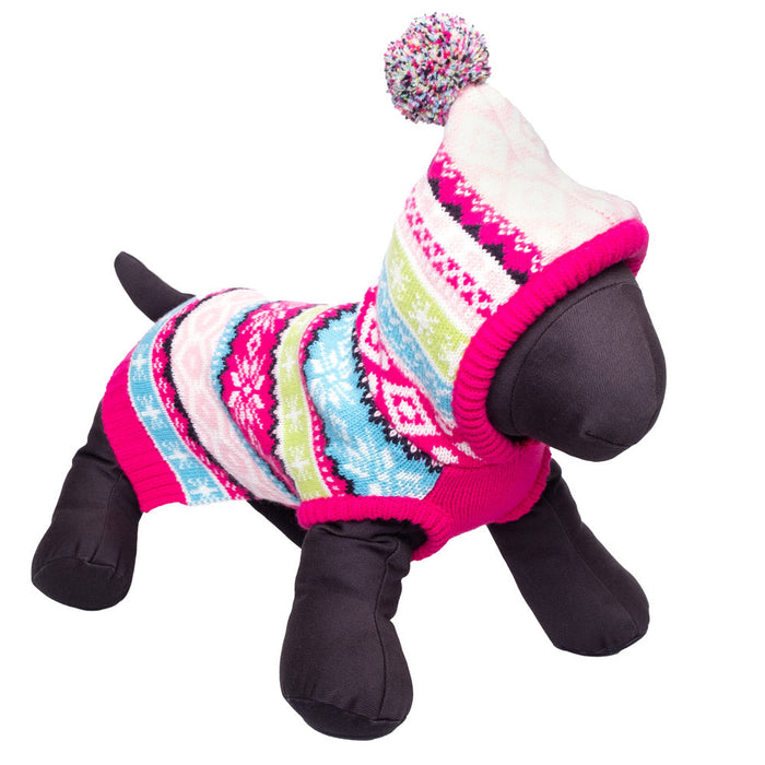 Pink Fairisle Hoodie Sweater - 3 Red Rovers