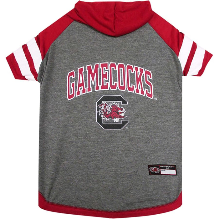 SC Gamecocks Lightweight Pet Hoodie - 3 Red Rovers