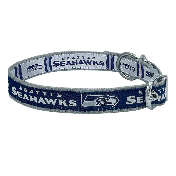 Seattle Seahawks Reversible Dog Collar - 3 Red Rovers