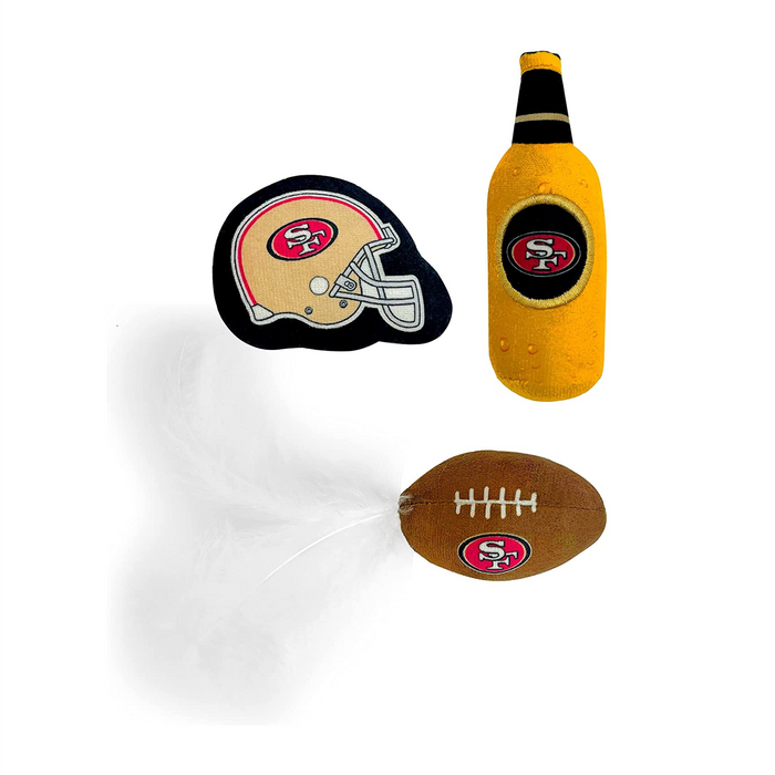 San Francisco 49ers 3 piece Catnip Toy Set - 3 Red Rovers