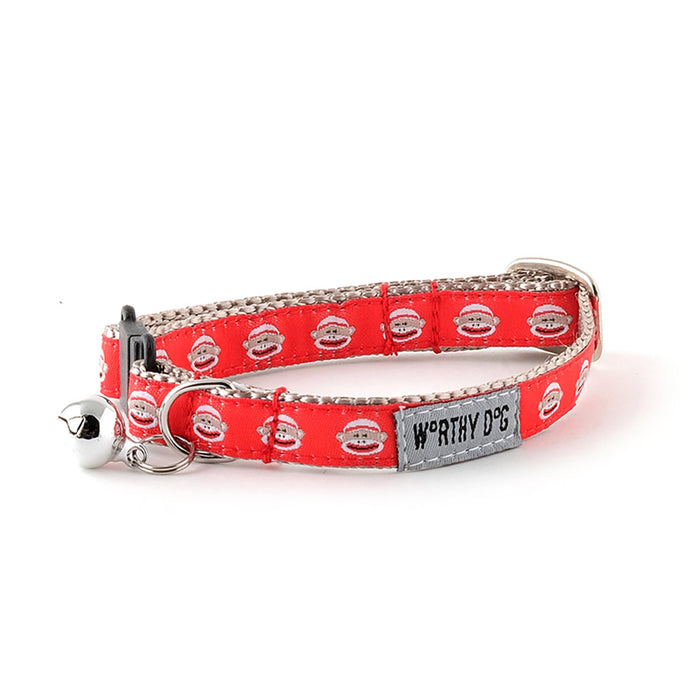 Sock Monkey Cat Collar - 3 Red Rovers
