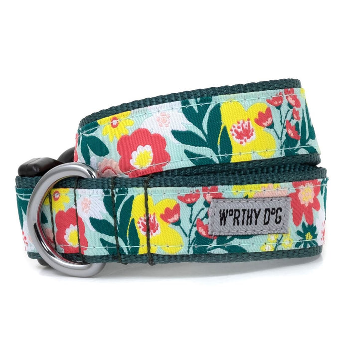 Spring Bouquet Collection Dog Collar or Leads - 3 Red Rovers
