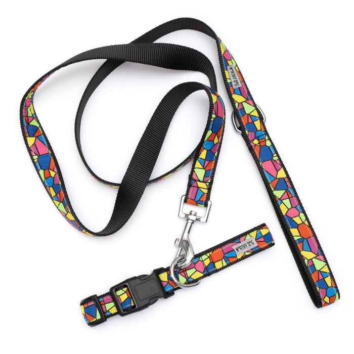 Stained Glass Collection Dog Collar or Leads - 3 Red Rovers