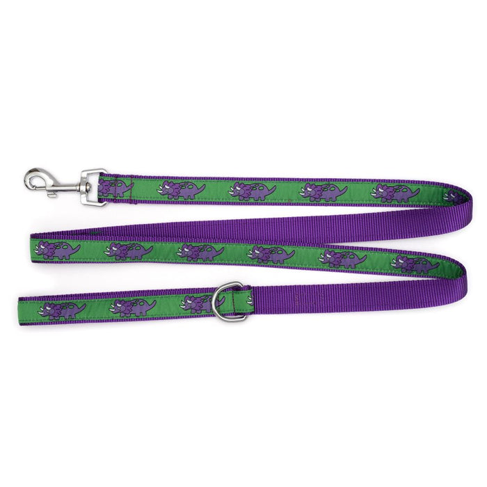Triceratops Collection Dog Collar or Leads - 3 Red Rovers