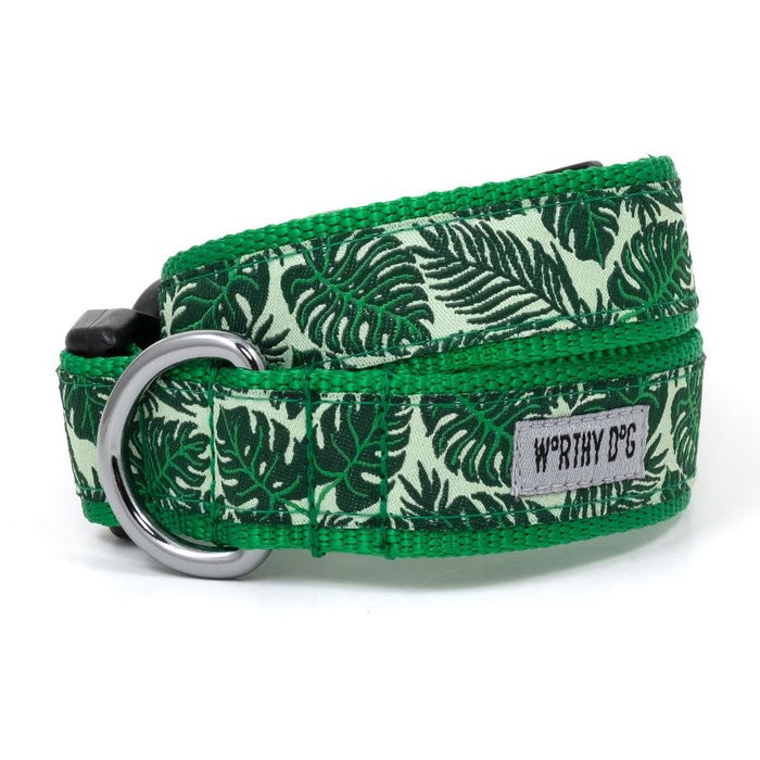 Tropical Leaves Collection Dog Collar or Leads - 3 Red Rovers
