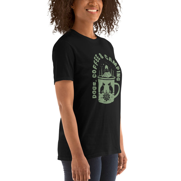 Dogs Coffee Camping SS Unisex T-Shirt