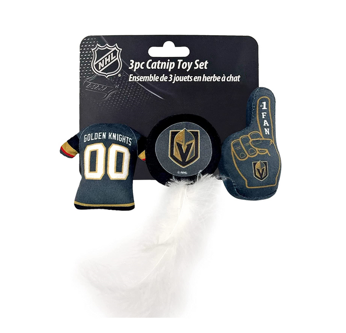 Vegas Golden Knights 3 piece Catnip Toy Set - 3 Red Rovers