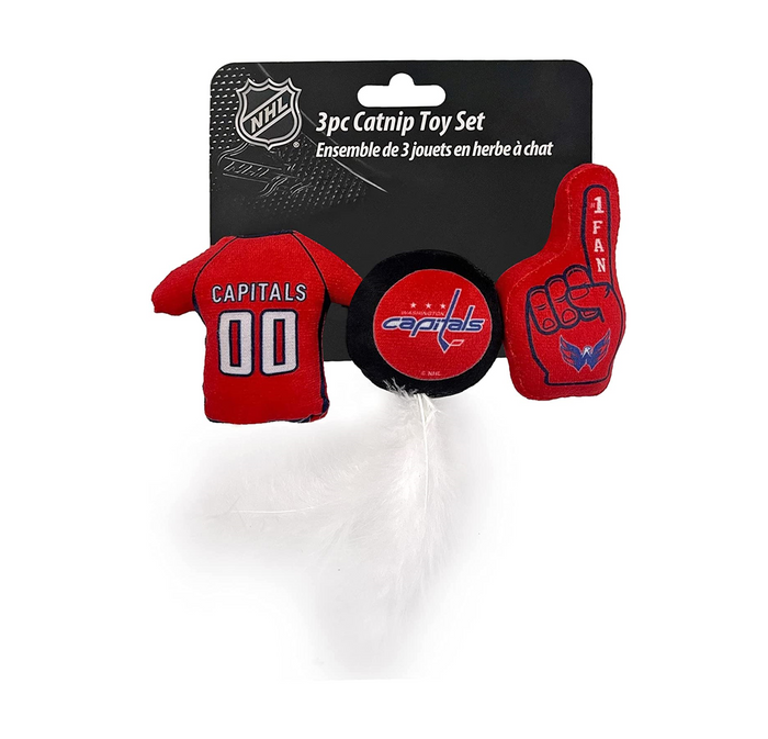 Washington Capitals 3 piece Catnip Toy Set - 3 Red Rovers