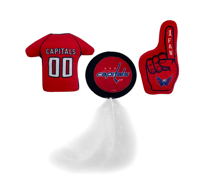 Washington Capitals 3 piece Catnip Toy Set - 3 Red Rovers