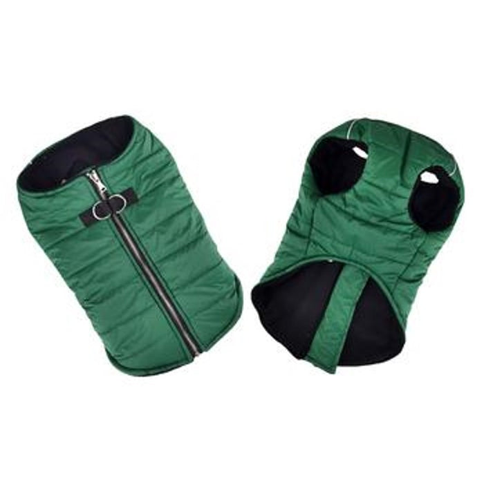 Zip Up Puffer Vest - Dark Green - 3 Red Rovers