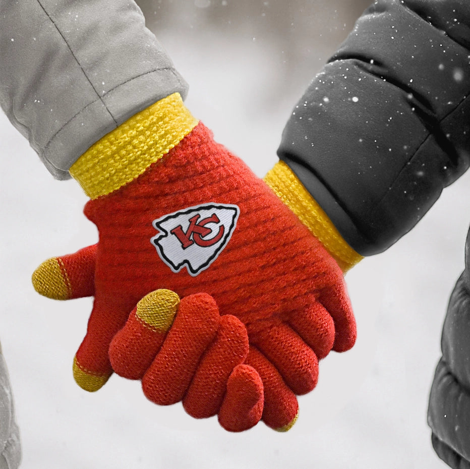 Kansas City Chiefs Waffle Knit Gloves