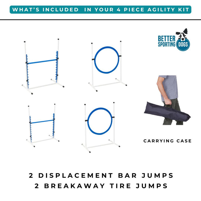 Better Sporting Dogs Adjustable Dog Agility Bar Jumps & Tire Jumps