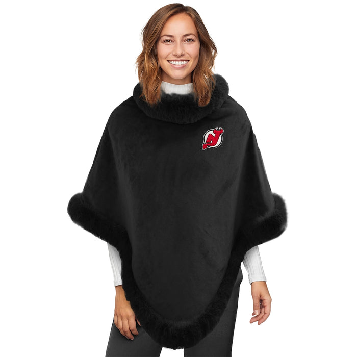 New Jersey Devils Fur Trim Poncho
