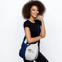 Denver Broncos Pebble Split Hobo Handbag