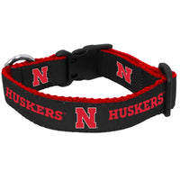 NE Cornhuskers Nylon Dog Collar or Leash