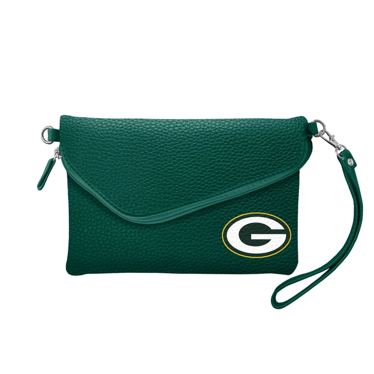 Green Bay Packers Fold-Over Crossbody Pebble Purse