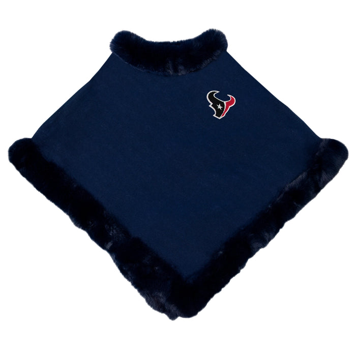 Houston Texans Fur Trim Poncho