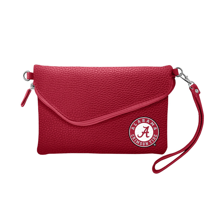 AL Crimson Tide Fold-Over Crossbody Pebble Purse