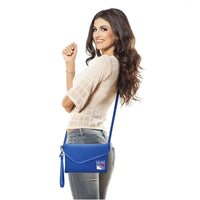 New York Rangers Fold-Over Crossbody Pebble Purse