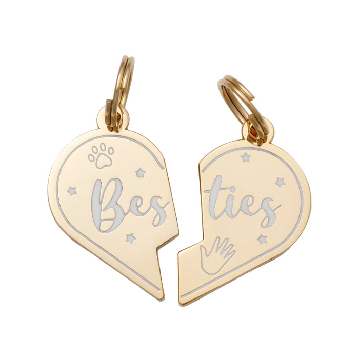 Besties Pet ID Tag and Charm