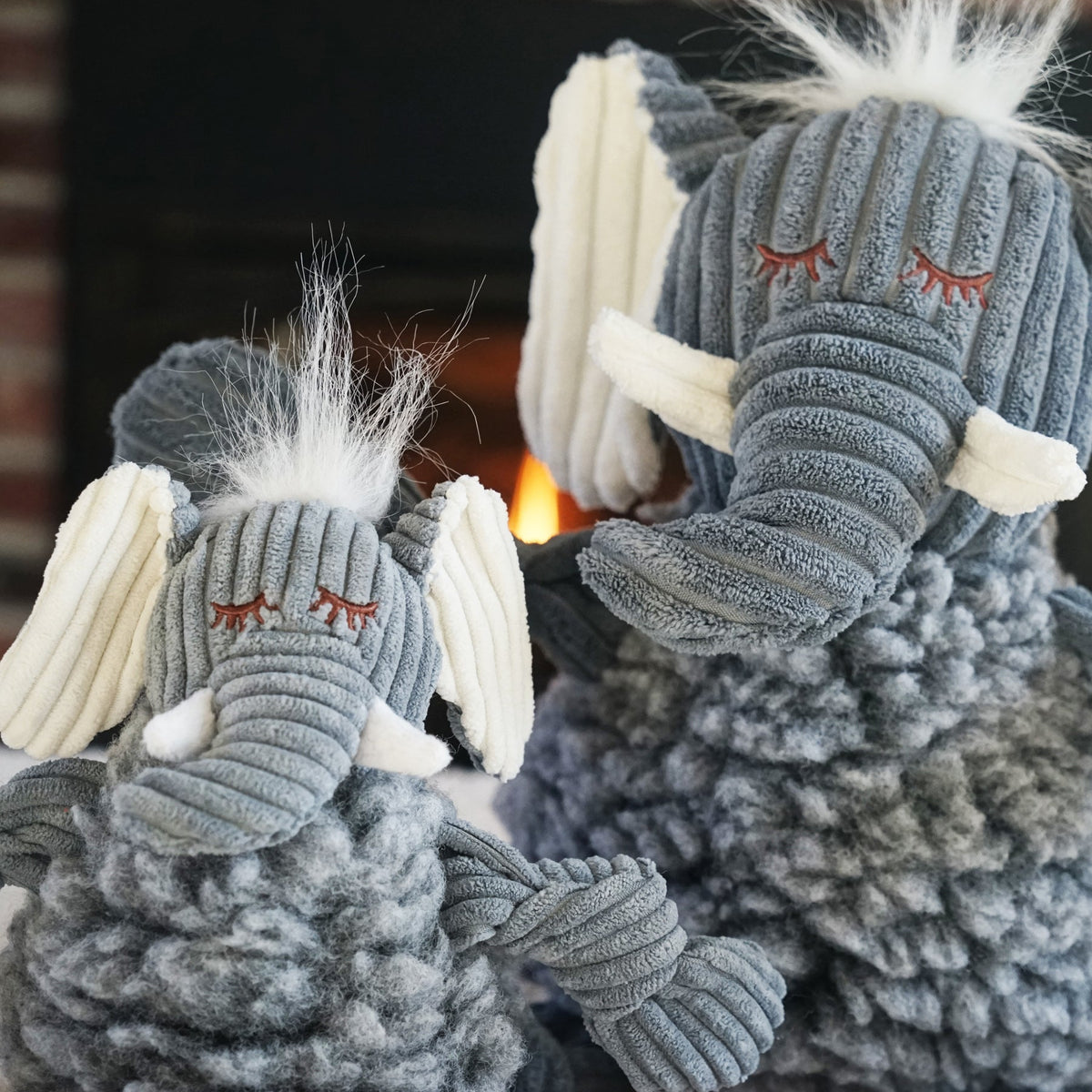 Ellamae Elephant HuggleFleece® FlufferKnottie™ Plush Dog Toy