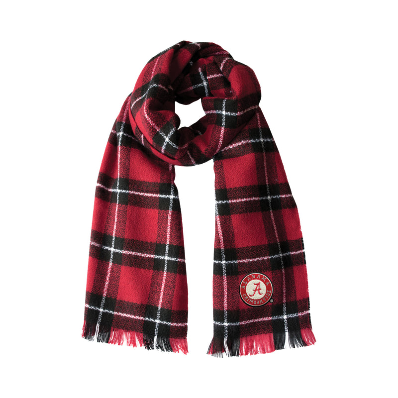 AL Crimson Tide Plaid Blanket Scarf