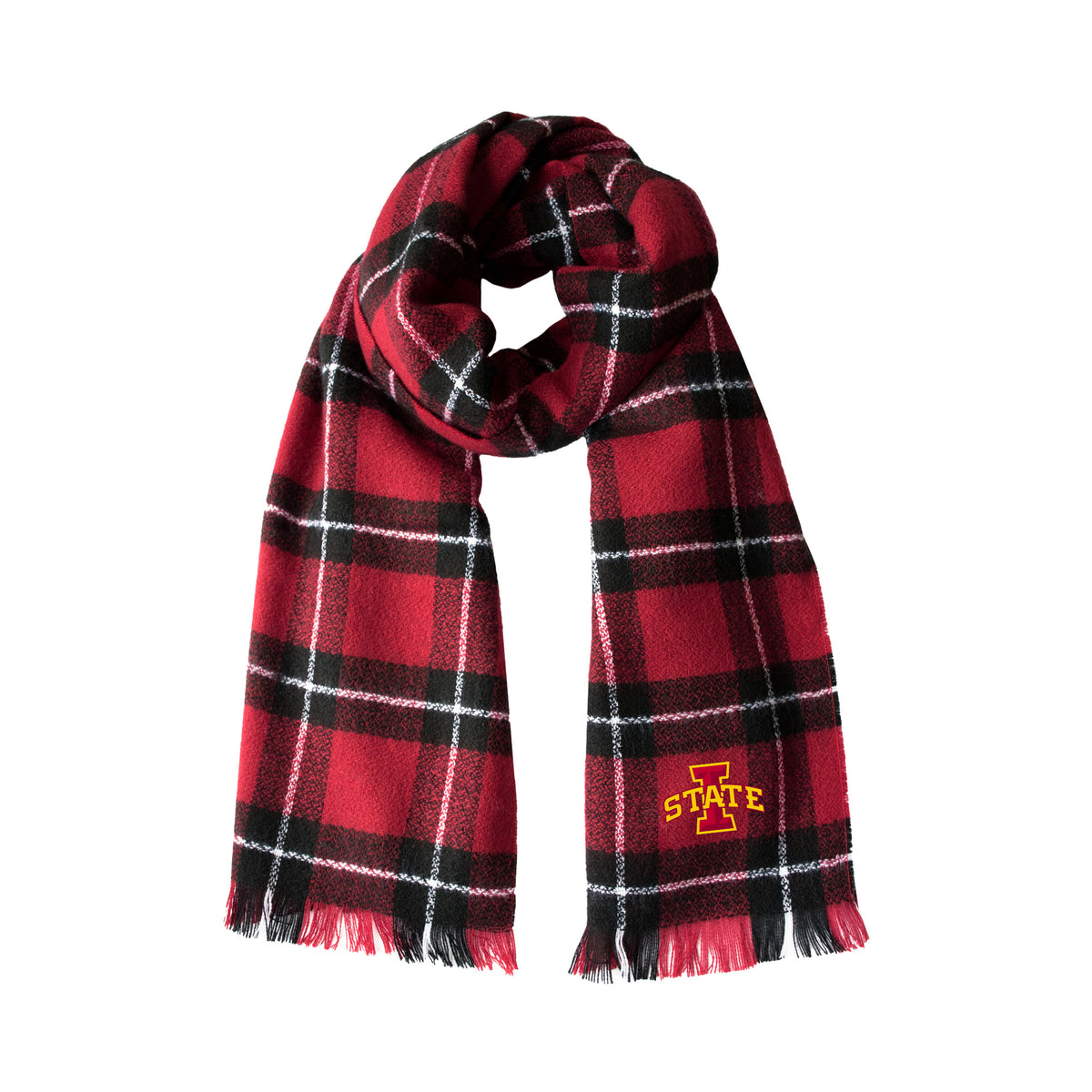 IA State Cyclones Plaid Blanket Scarf