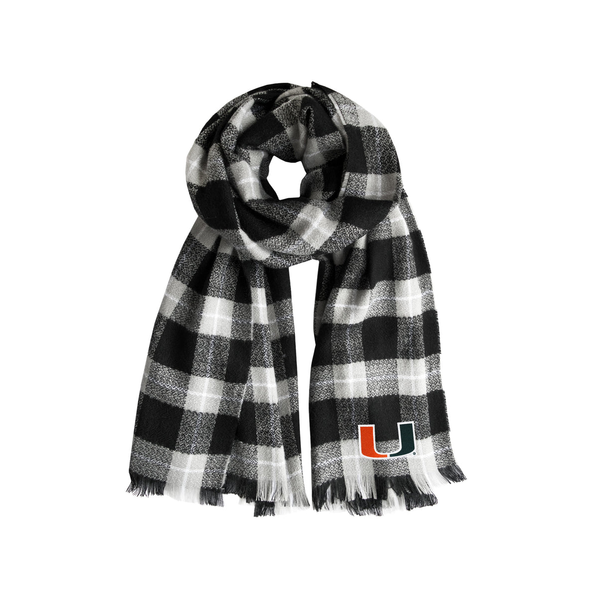 MIA Hurricanes Plaid Blanket Scarf