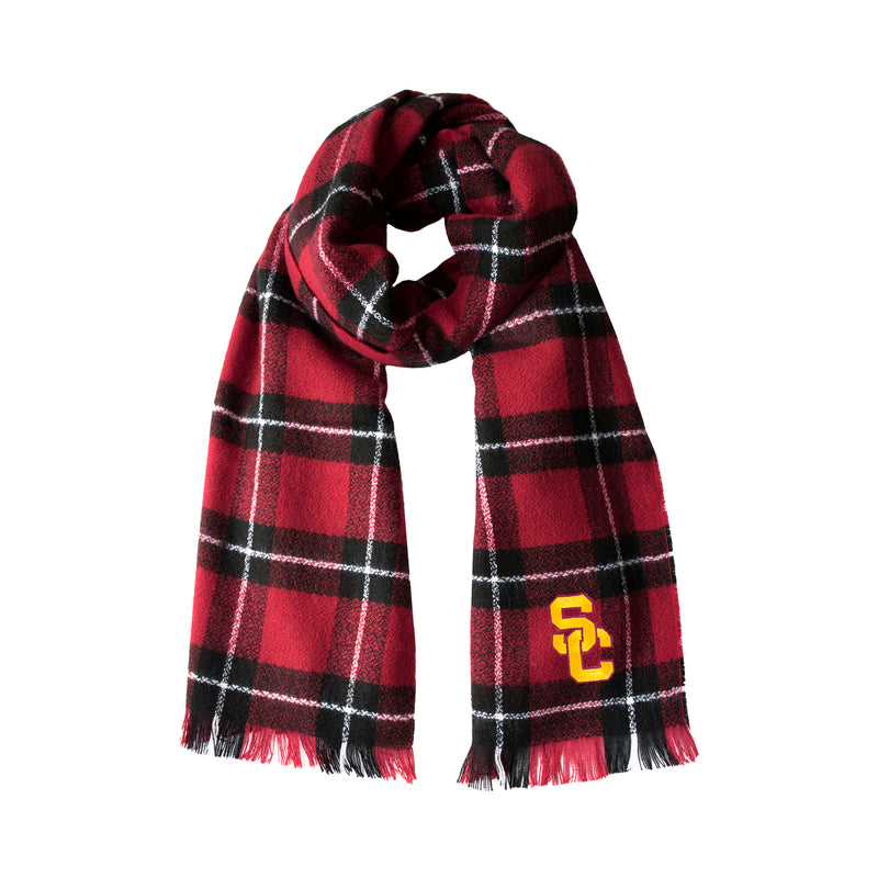 USC Trojans Plaid Blanket Scarf