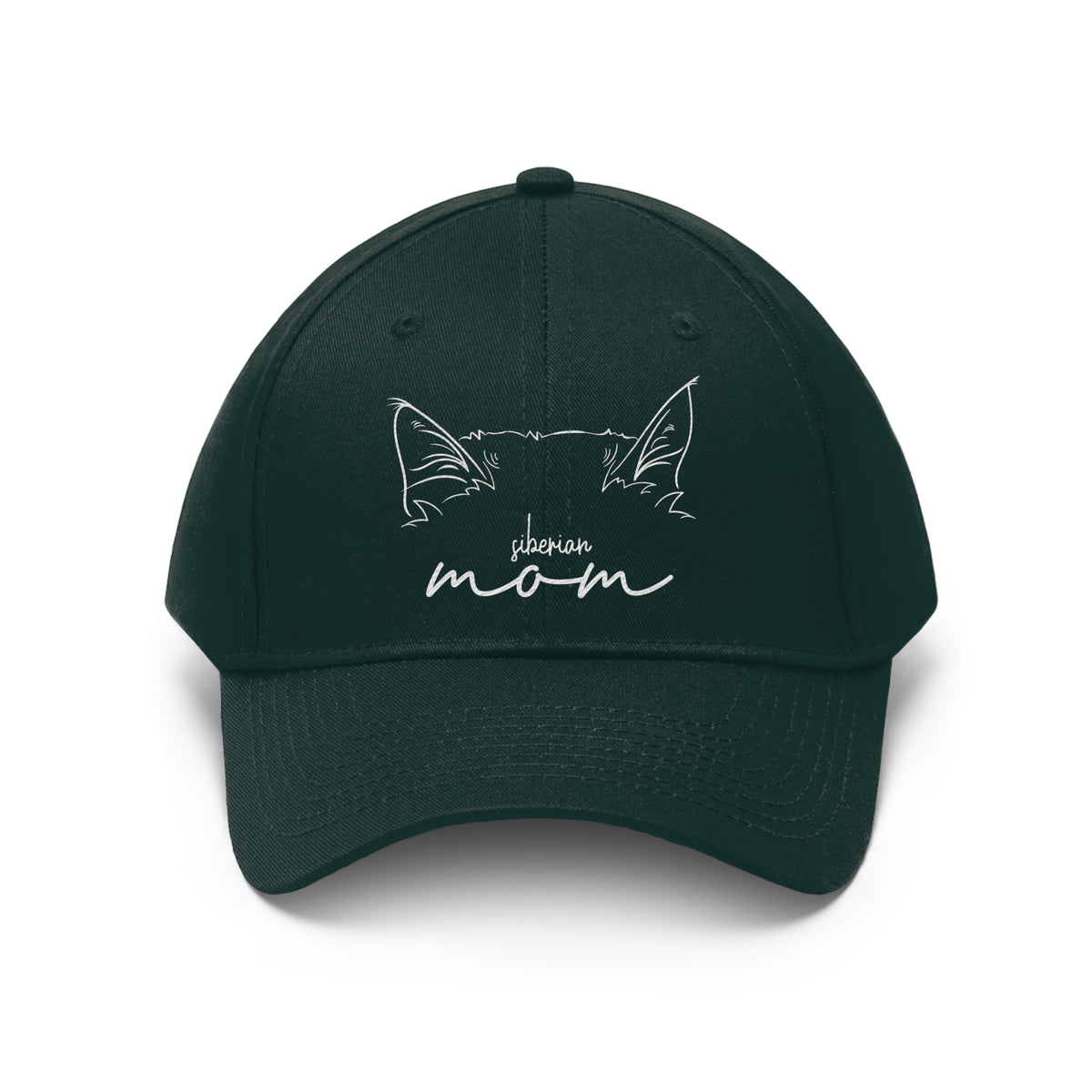 Siberian Cat Mom Embroidered Twill Hat