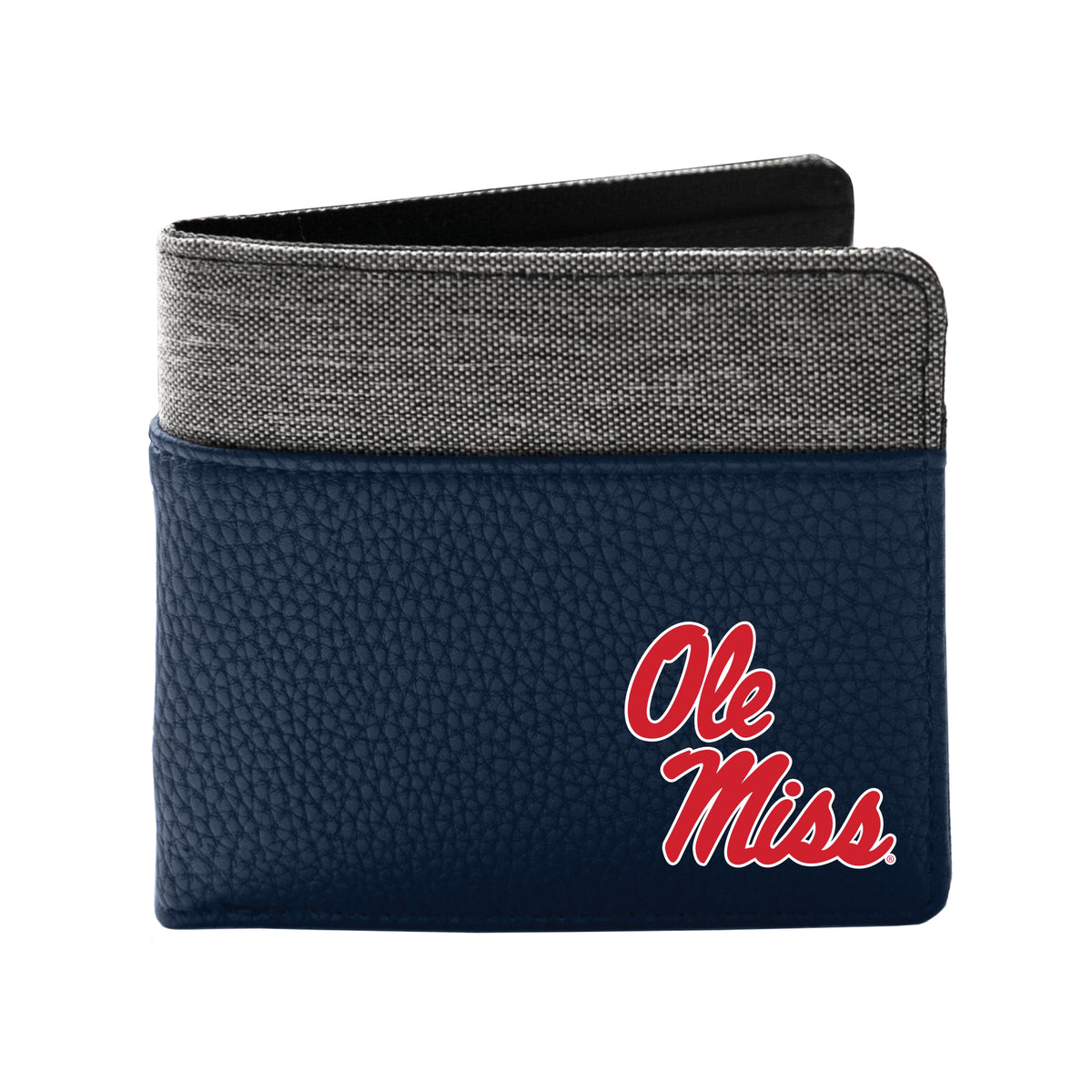 MS Ole Miss Rebels Pebble BiFold Wallet - Navy