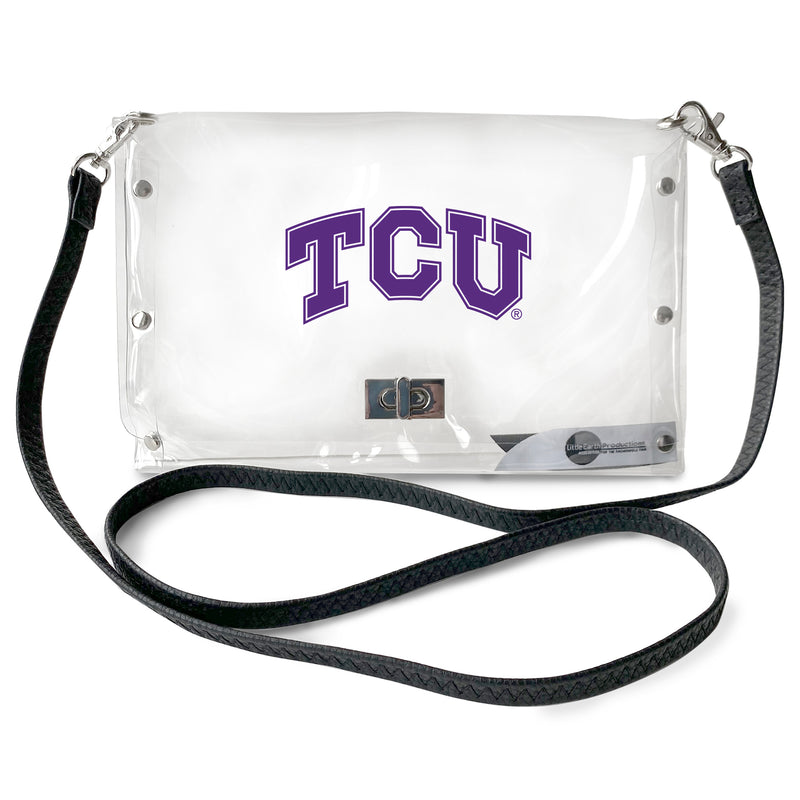 TCU Horned Frogs Clear Envelope Purse