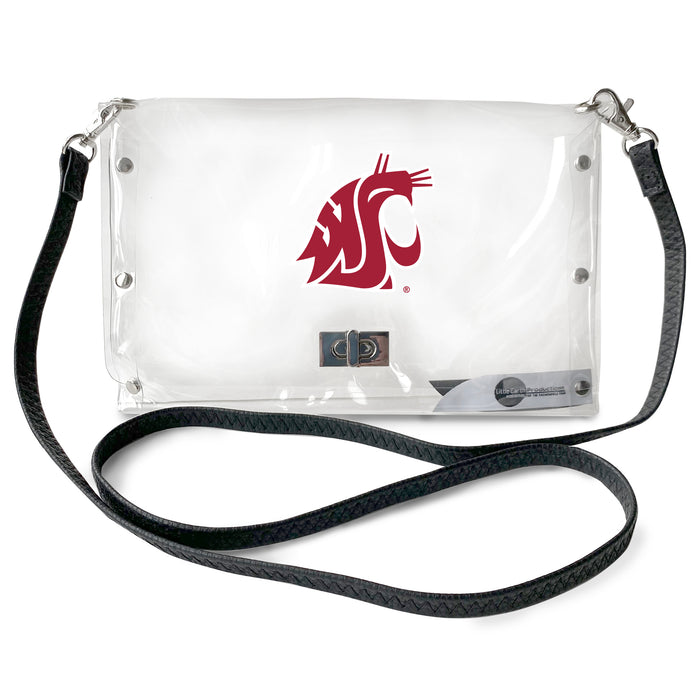 WA State Cougars Clear Envelope Purse