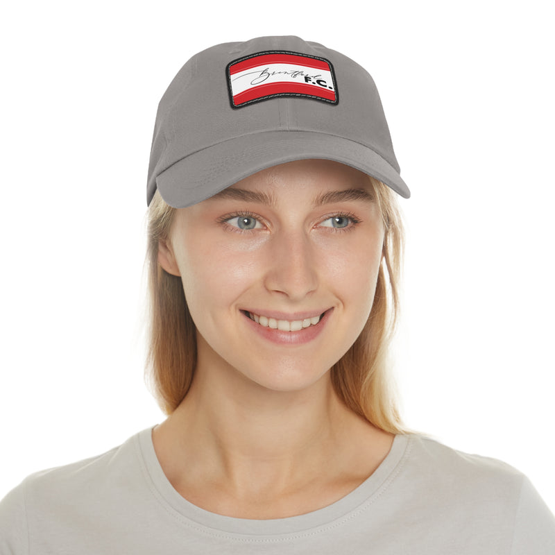Brentford FC 25/26 Home Kit-Inspired Leather Patch Baseball Hat