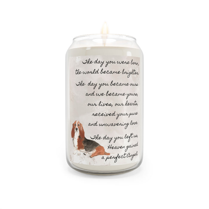 The Day Basset Hound Pet Memorial Scented Candle, 13.75oz