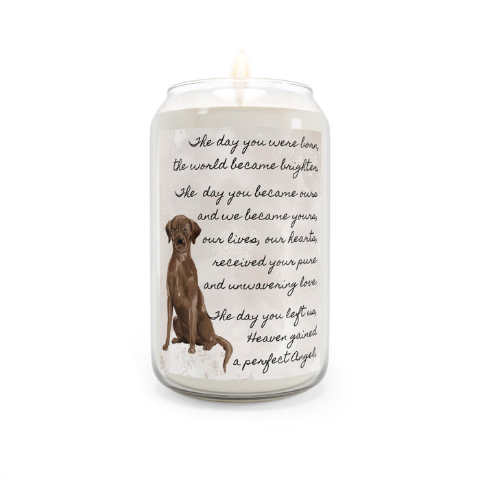 The Day Chocolate Labrador Retriever Pet Memorial Scented Candle, 13.75oz