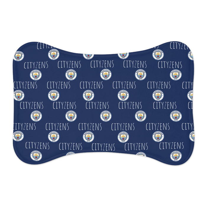 Manchester City FC 24/25 Kit Inspired Pet Feeding Mats