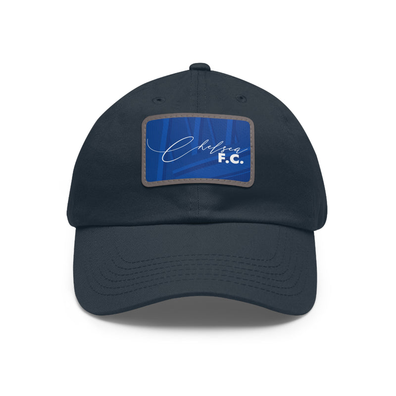 Chelsea FC 25/26 Home Kit-Inspired Leather Patch Baseball Hat