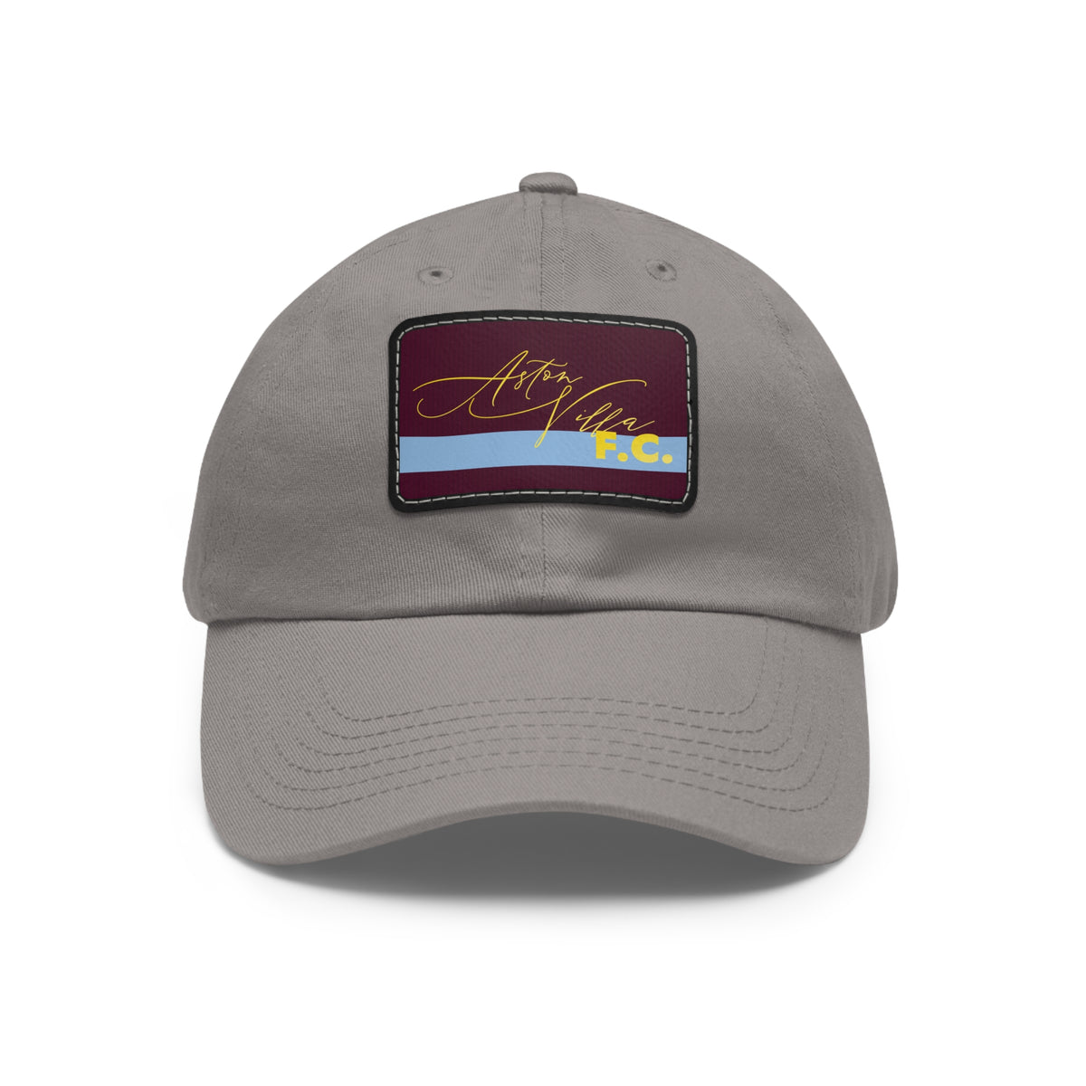 Aston Villa FC 25/26 Home Kit-Inspired Leather Patch Baseball Hat