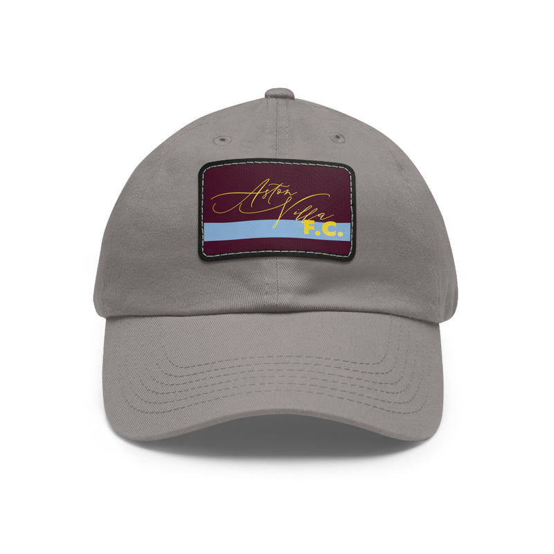 Aston Villa FC 25/26 Home Kit-Inspired Leather Patch Baseball Hat