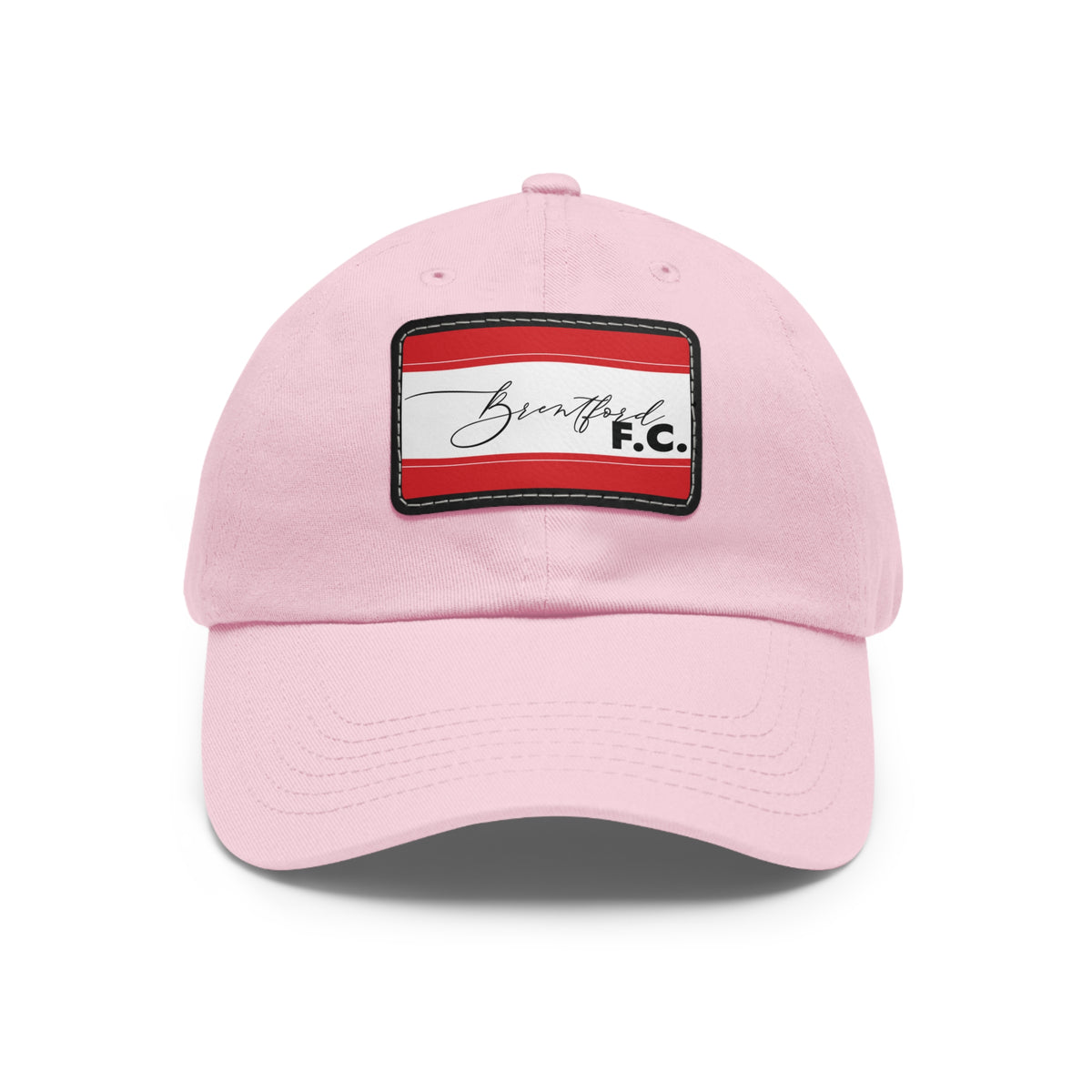 Brentford FC 25/26 Home Kit-Inspired Leather Patch Baseball Hat