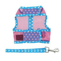 Pink and Blue Flip Flop Cool Mesh Harness with Leash - Under the Sea Collection