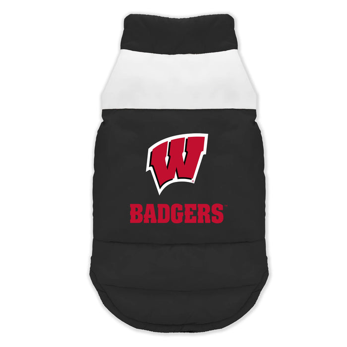 WI Badgers Parka Puff Vest