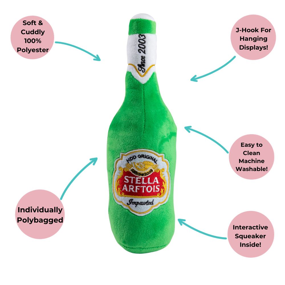 Stella Arftois Beer Bottle Plush Toy
