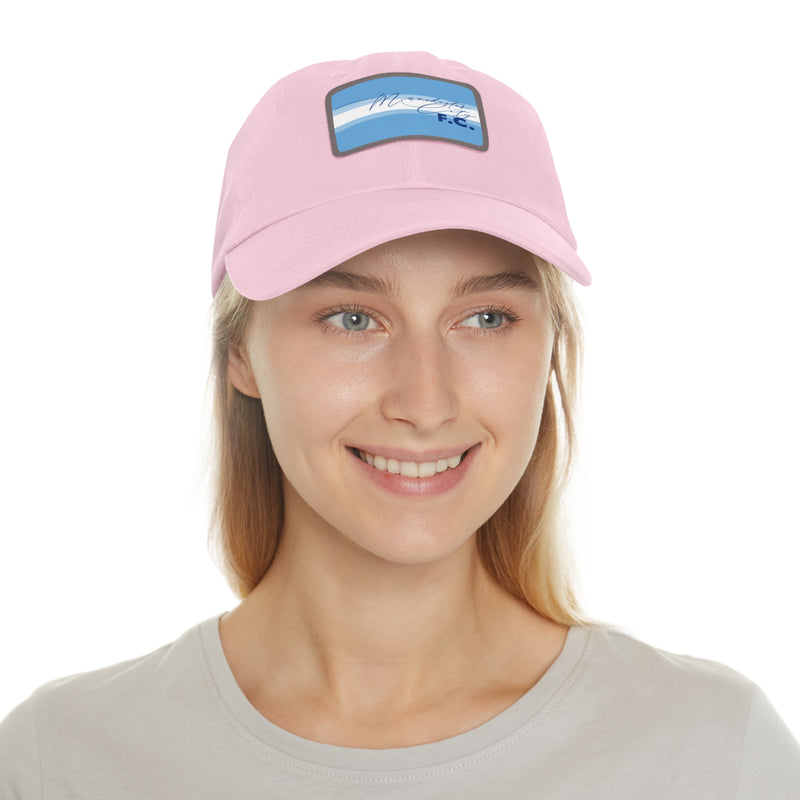 Manchester City FC 25/26 Home Kit-Inspired Leather Patch Baseball Hat