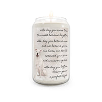 The Day American Staffordshire Terrier White Pet Memorial Scented Candle, 13.75oz