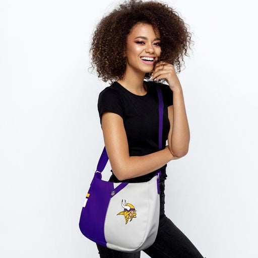 Minnesota Vikings Pebble Split Hobo Handbag