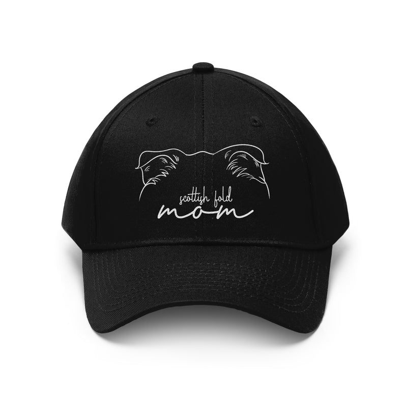 Scottish Fold Cat Mom Embroidered Twill Hat