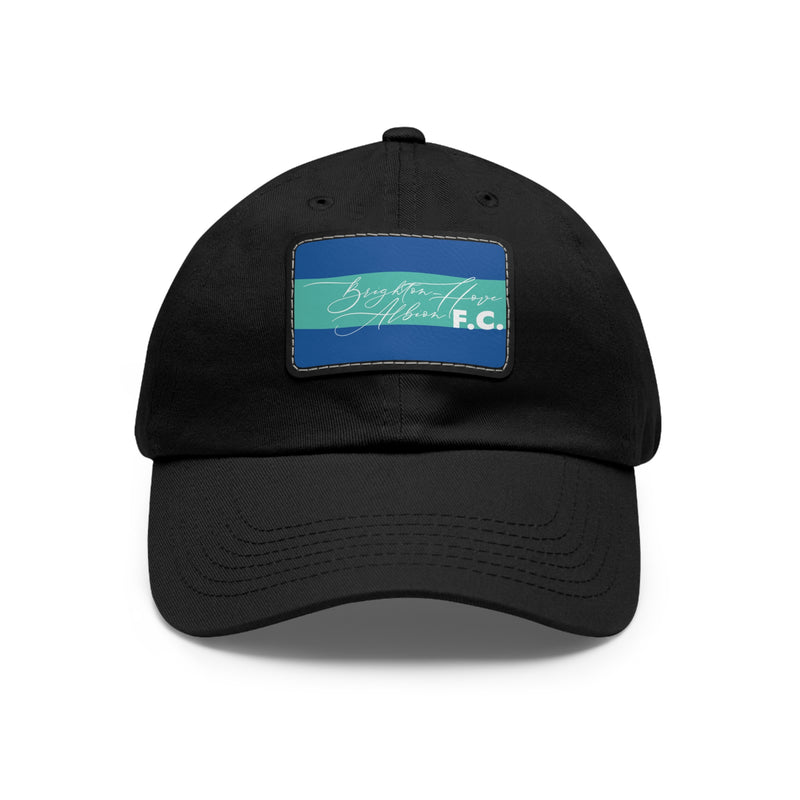 Brighton & Hove Albion FC 25/26 Home Kit-Inspired Leather Patch Baseball Hat